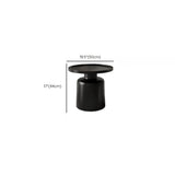 Modern Round Iron Tray Top Nesting Small Coffee Table Image - 13