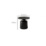 Modern Round Iron Tray Top Nesting Small Coffee Table Image - 13