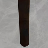 Modern Round Marble-Top Metal Frame Side Table with Shelf Image - 9