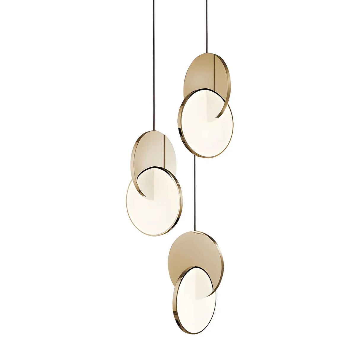 Modern Round Metal Dimmable LED Pendant Light Image - 8