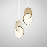 Modern Round Metal Dimmable LED Pendant Light Image - 2