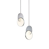 Modern Round Metal Dimmable LED Pendant Light Image - 11