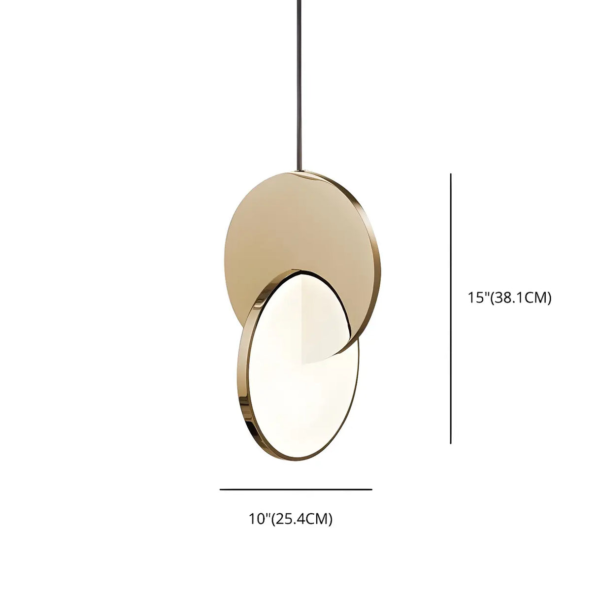 Modern Round Metal Dimmable LED Pendant Light 