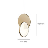 Modern Round Metal Dimmable LED Pendant Light #size