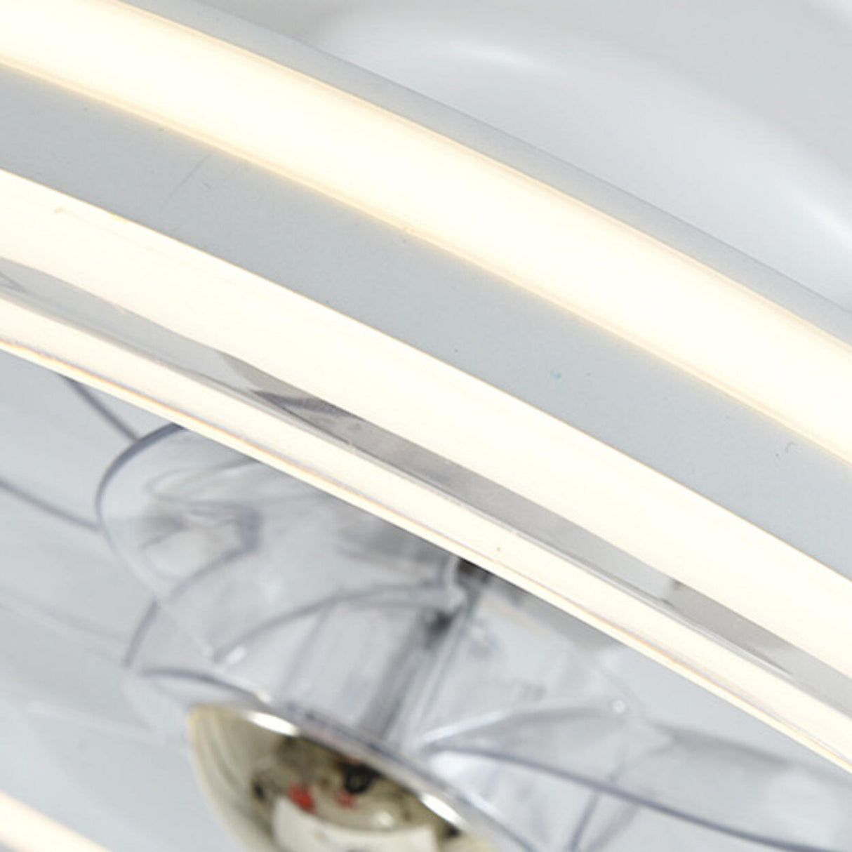 Modern Round Remote Control Ceiling Fan with LED Light Image - 10