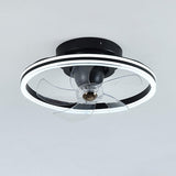 Modern Round Remote Control Ceiling Fan with LED Light Image - 6