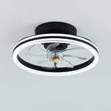 Modern Round Remote Control Ceiling Fan with LED Light Image - 7