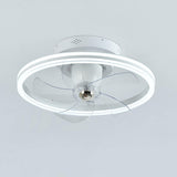 Modern Round Remote Control Ceiling Fan with LED Light Image - 8