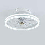 Modern Round Remote Control Ceiling Fan with LED Light Image - 9