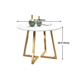 Modern Round Scratch Resistant Stone Dining Table Image - 10