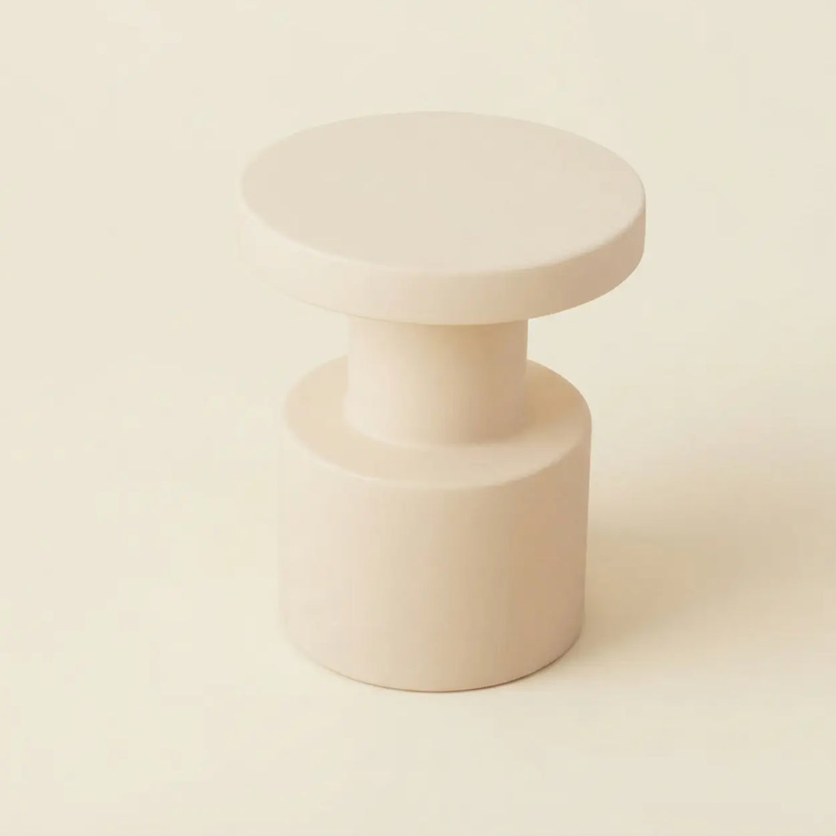 Milky White 11" L x 11" W x 16.1" H Modern Round Side Table Small Accent Table for Living Room Image - 5