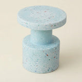 Sky Blue 11" L x 11" W x 16.1" H Modern Round Side Table Small Accent Table for Living Room Image - 9