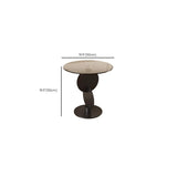 Modern Round Smoked Glass and Metal Abstract Base Side Table Image - 13