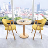Modern Round White Marble Bistro Dining Table Image - 4