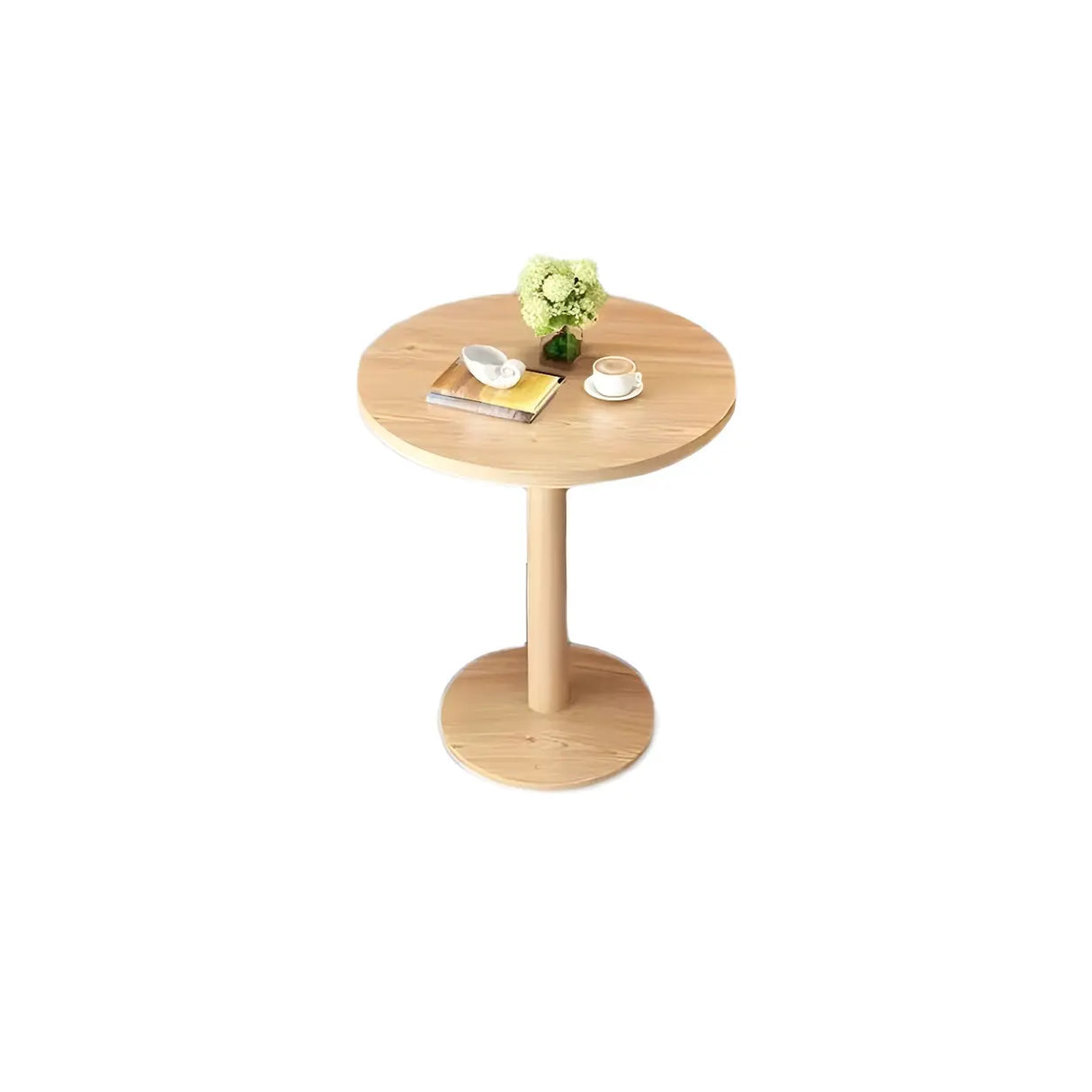 Modern Round White Marble Bistro Dining Table Image - 7