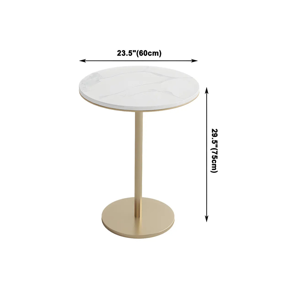 Modern Round White Marble Scratch Resistant Dining Table 
