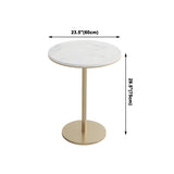 Modern Round White Marble Scratch Resistant Dining Table #size