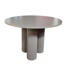 Grey Table Only Modern Round White Oak Wood Dining Table Image - 12