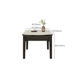 Modern Round Wood Dining Table White Stone Extendable #size