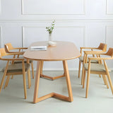 Modern Rustic Oval Solid Pine Double Pedestal Dining Table Image - 12
