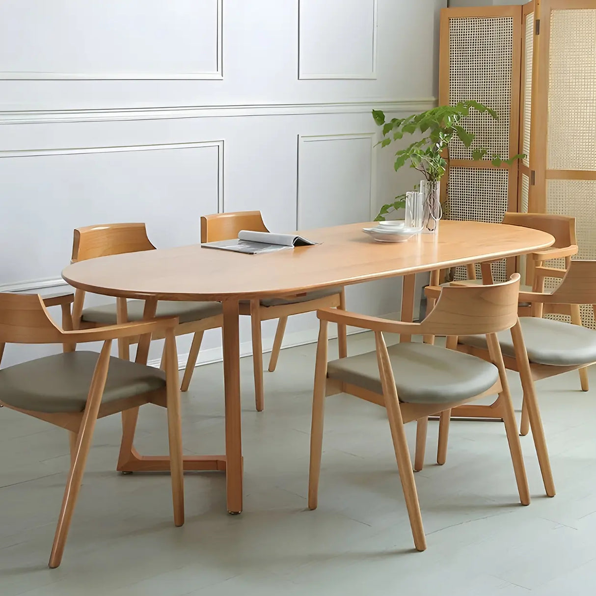 Modern Rustic Oval Solid Pine Double Pedestal Dining Table Image - 13
