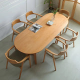 Modern Rustic Oval Solid Pine Double Pedestal Dining Table Image - 14