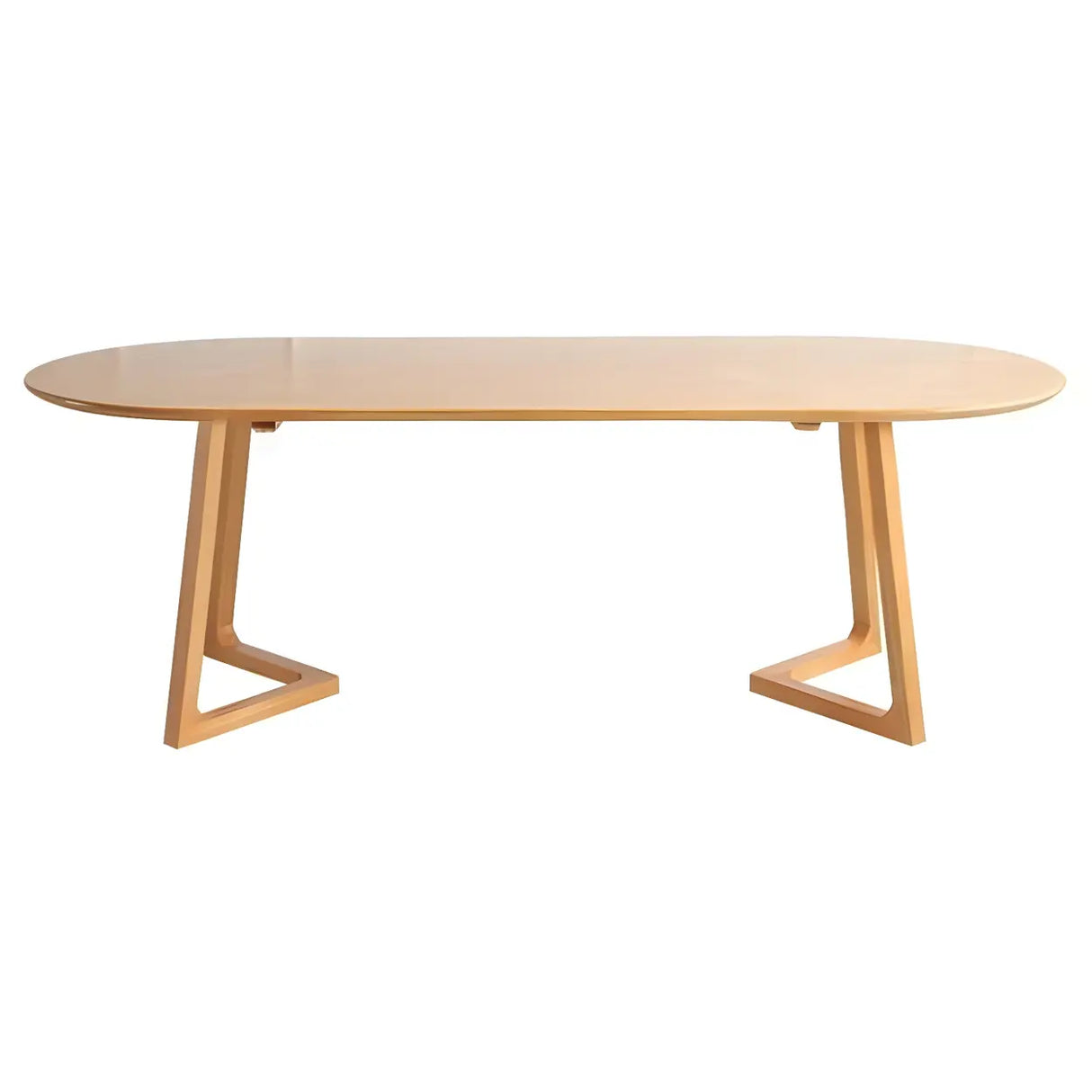 Modern Rustic Oval Solid Pine Double Pedestal Dining Table Image - 5