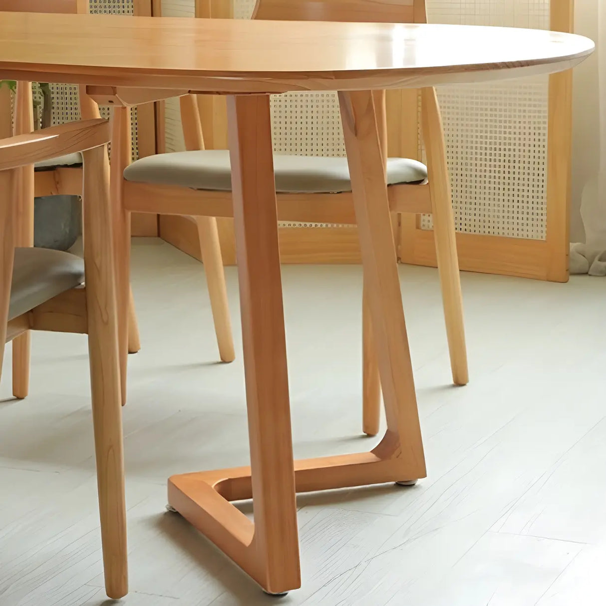 Modern Rustic Oval Solid Pine Double Pedestal Dining Table Image - 9