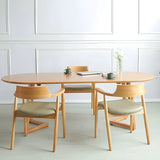 Modern Rustic Oval Solid Pine Double Pedestal Dining Table Image - 11