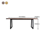 Modern Rustic Wood Bench with Black Metal Legs, 47 Inch Image - 16