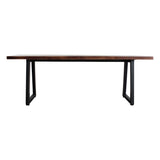 Modern Rustic Wood Bench with Black Metal Legs, 47 Inch Image - 5