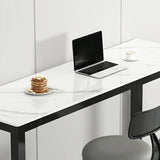 Modern Scratch Resistant Footrest Rectangular Narrow Bar Table Image - 8