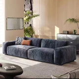 Modern Scratch Resistant Gray Deep-Seat Chenille Modular Sofa Image - 1