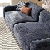 Modern Scratch Resistant Gray Deep-Seat Chenille Modular Sofa Image - 4