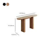 Modern Scratch Resistant Oval Stone Top Console Table Image - 12
