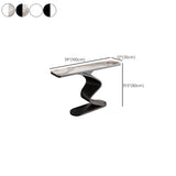 Modern Scratch Resistant Stone Top Curved Base Console Table #size