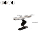 Modern Scratch Resistant Stone Top Curved Base Console Table Image - 14
