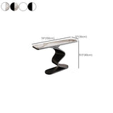 Modern Scratch Resistant Stone Top Curved Base Console Table Image - 15
