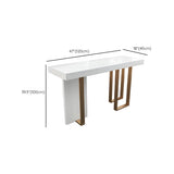 Modern Scratch Resistant White Marble Counter Height Bar Table #size