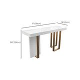 Modern Scratch Resistant White Marble Counter Height Bar Table Image - 11