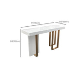Modern Scratch Resistant White Marble Counter Height Bar Table Image - 18