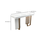 Modern Scratch Resistant White Marble Counter Height Bar Table Image - 19