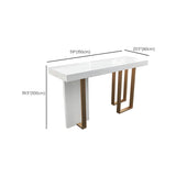 Modern Scratch Resistant White Marble Counter Height Bar Table Image - 20