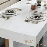 Modern Scratch Resistant White Marble Counter Height Bar Table Image - 6