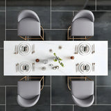 Modern Scratch Resistant White Marble Counter Height Bar Table Image - 7