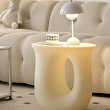 Modern Sculptural Acrylic White Free Form Pedestal Side Table Image - 1