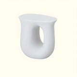 Modern Sculptural Acrylic White Free Form Pedestal Side Table Image - 12