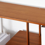 Modern Sepia Wood Vertical Rectangle Open Bookshelf Image - 13