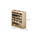 Modern Shelf Wood Entryway Beige 5-Tier Shoe Storage Image - 11