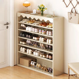 Modern Shelf Wood Entryway Beige 5-Tier Shoe Storage Image - 3